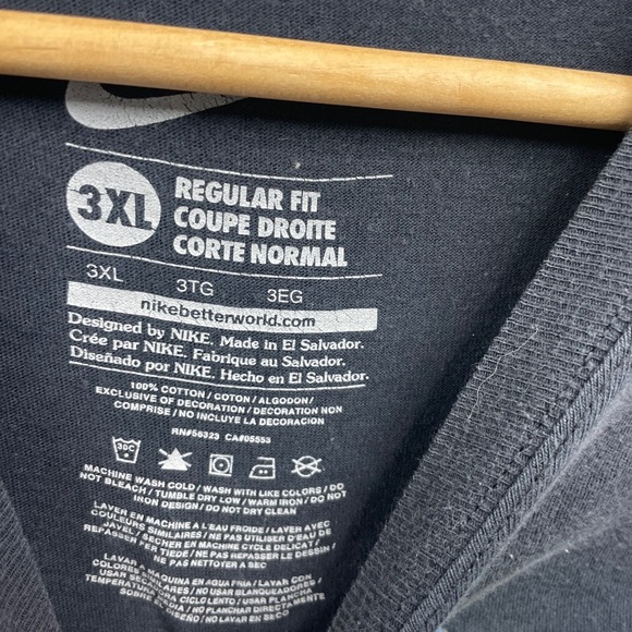 Nike 3XL Paint Drip Logo T-Shirt Vintage Fading Blemishes Unisex XXXL - Picture 3 of 8